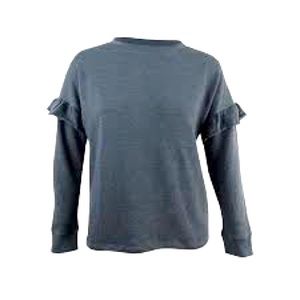 Buffalo Grey gray sweatshirt ruffled